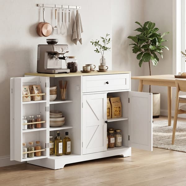 Skænk 100x40x81 cm Hvid MDF