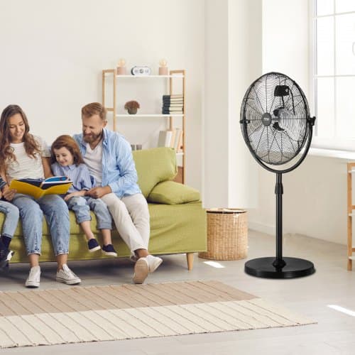 Søjleventilator 56x42.5x115 cm Sort, justerbar højde