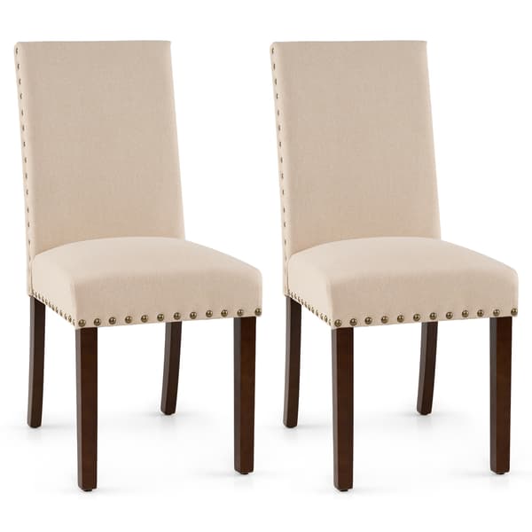 Spisestuestole 2 stk. 67x44,5x96 cm beige