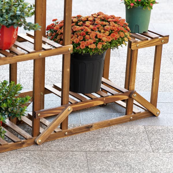 Blomsterställ, 98x28x96,5 cm, Brun