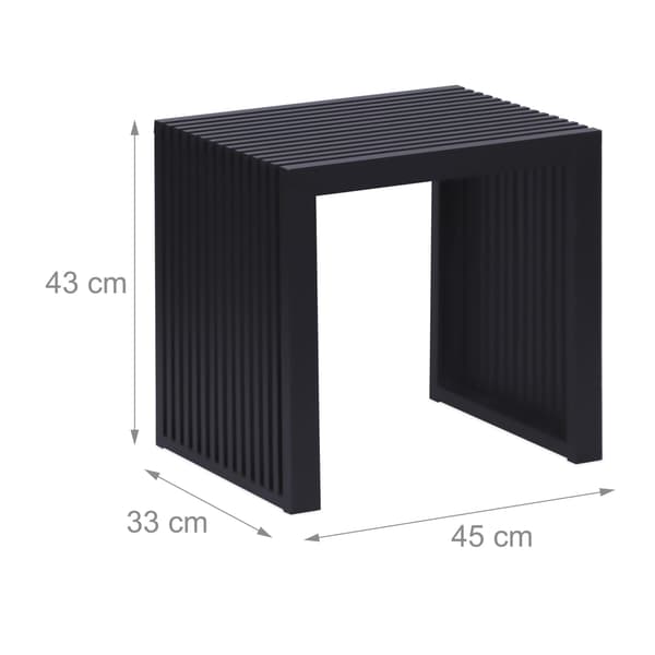 Bænk, 90x30x45 cm, Sort, Bambus, Kodustaar