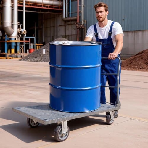 Platformvogn 1220x610x920 mm, robust fladvogn, stål
