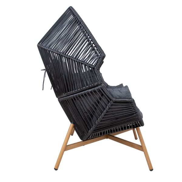 Fritidsstol Helsinki 98x101x142 cm Sort