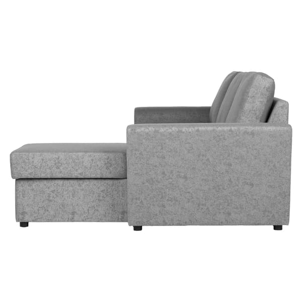 Hörnbäddsoffa INGA 217x160x88 cm Grå Tyg