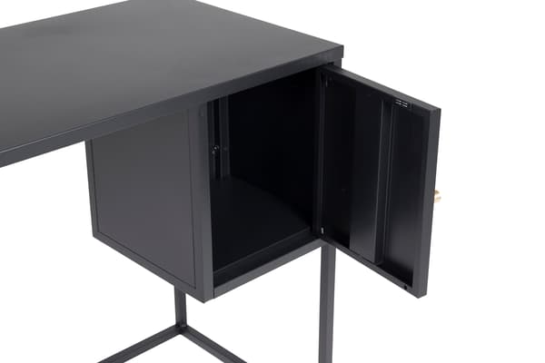 Skrivebord 95x45x50 cm Sort Stål