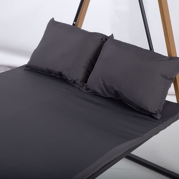 Trädgårdsgunga HELIA 202x122x172 cm Grå Stål