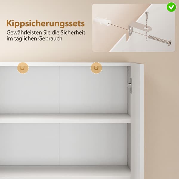 Kökskåp 68x34x180 cm Vit MDF