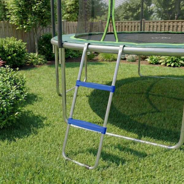Trampolinstege 97x32x7 cm Blå Stål