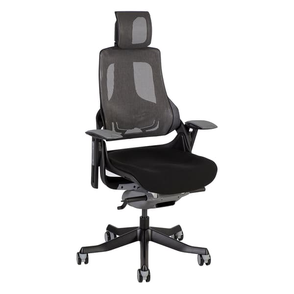 Kontorstol WAU 70x70x112-129 cm Sort Grå