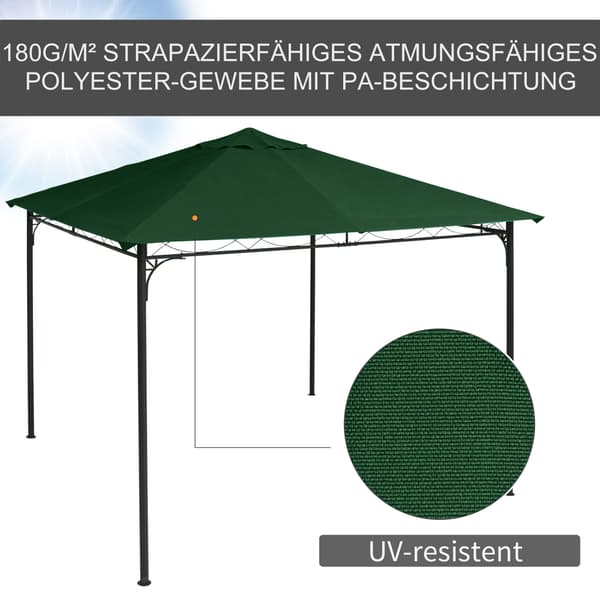 Paviljongtak, 298x295 cm, Grön