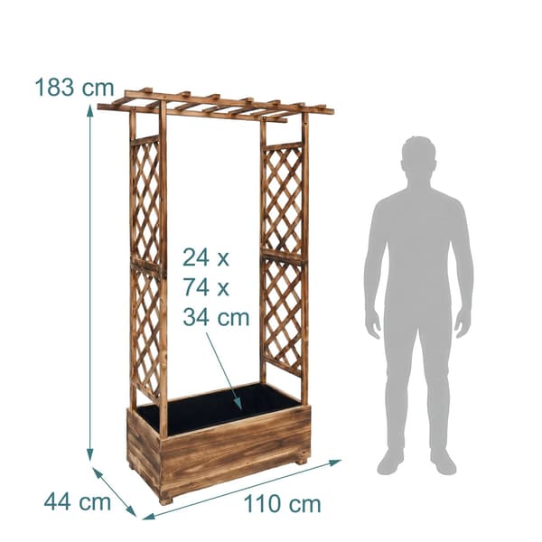 Planter med espalier og baldakin i træ, Kodustaar