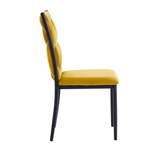 Stol EMORY 47x59x93 cm gul sammet
