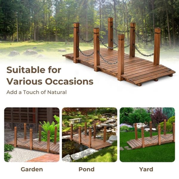 Garden Bridge 150x67x55 cm brun