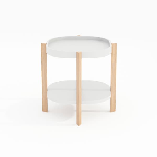 Sidebord NORAH 40x40x60 cm hvid