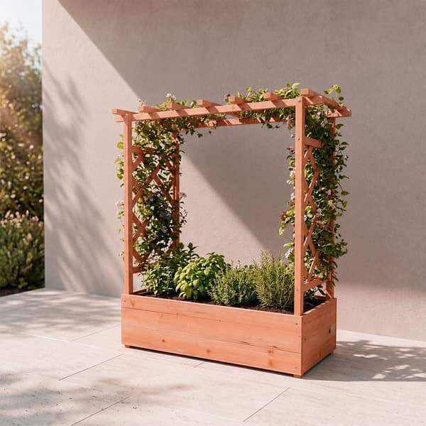 Planter med spaljé och tak, Kodustaar