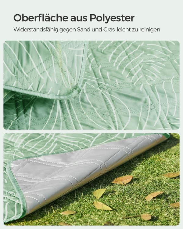 Picnic Tæppe, 200x200 cm, Mintgrøn