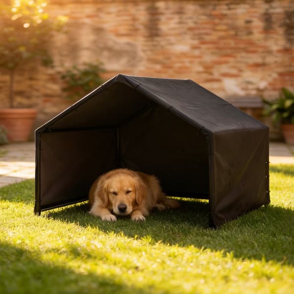 Hundehus 125x110x93 cm Sort Stål