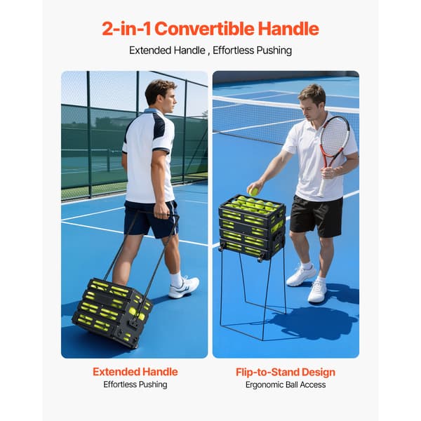Tennisboldopsamler 80 bolde kapacitet Sort opbevaring