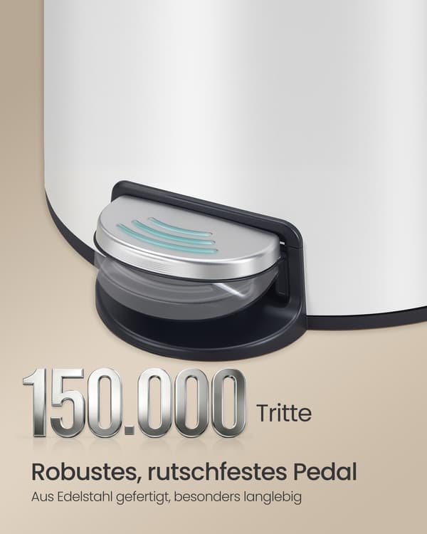 Soptunna 30L Stål 30L Vit