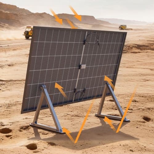 Solpanel, 174.2x113.5x3.5 cm, Sort, Monokrystallinsk