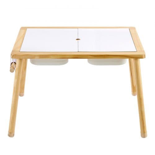 Sensoriskt bordset med 2 pallar 81,5x60x50,5 cm trä