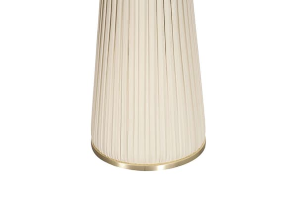 Rundt sidebord, Modig, ecru, hvid, guld
