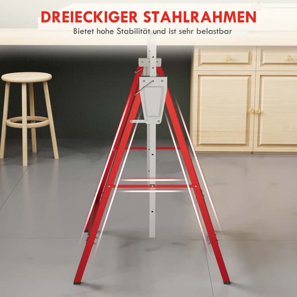 Sahapukkisarja 2 kpl 68x58x80-130 cm punainen