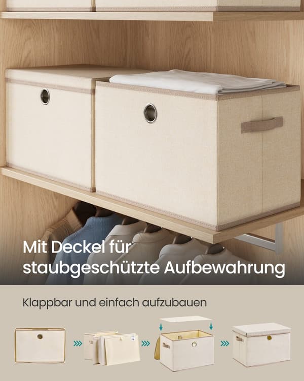 Förvaringsboxar, med Lock, 3 Set, Förvaringsboxar
