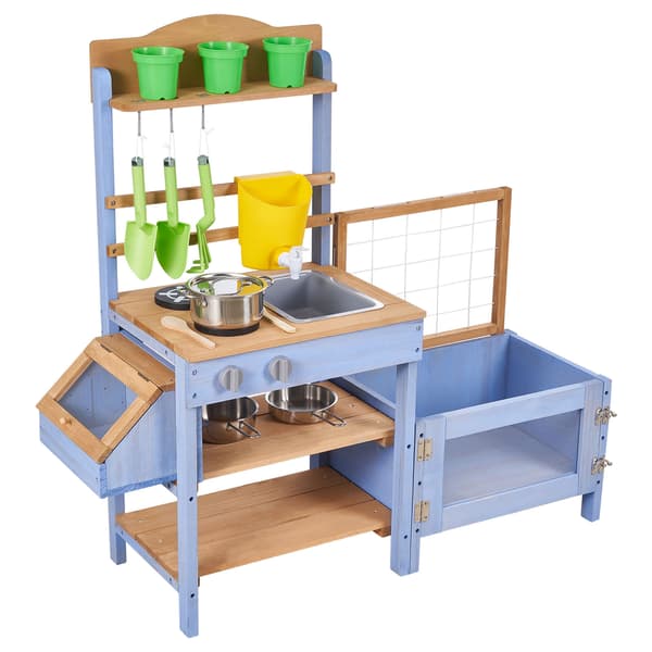 Mud Kitchen, 104,8x34,7x94,5 cm, Natur, Træ