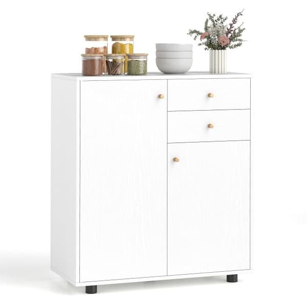 Sideboard Buffé Skåp 74x35x85.5 cm Vit, förvaring , Star