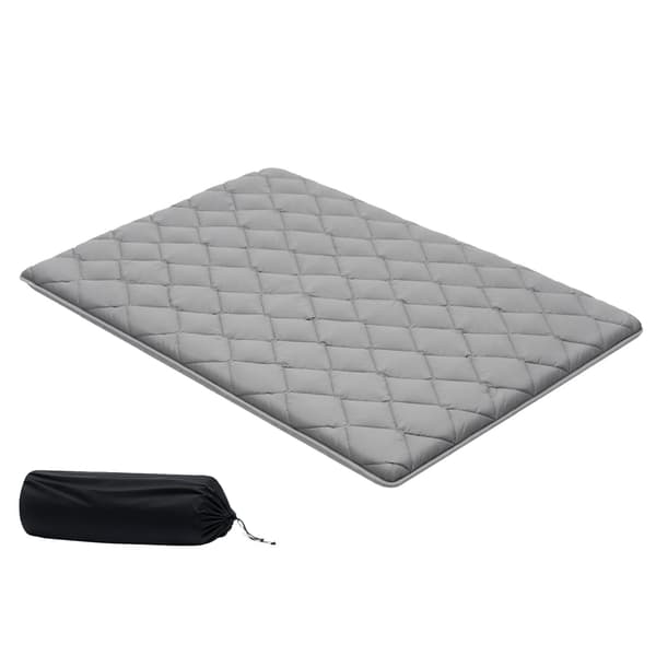 Tatami måtte, 203,2x137,2x8,9 cm, grå, foldbar