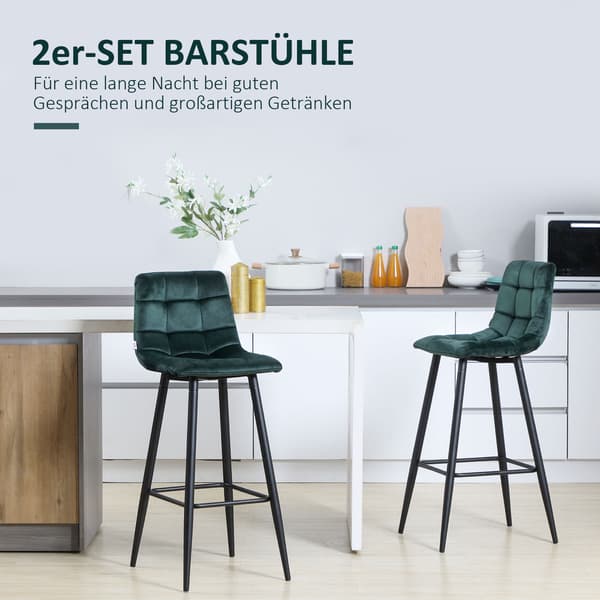 Barstolset, 42x47x105 cm, Grön, Stålram