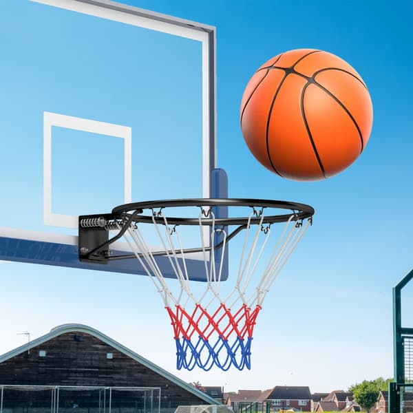 Væghængt basketballkurv 60x48x38 cm sort