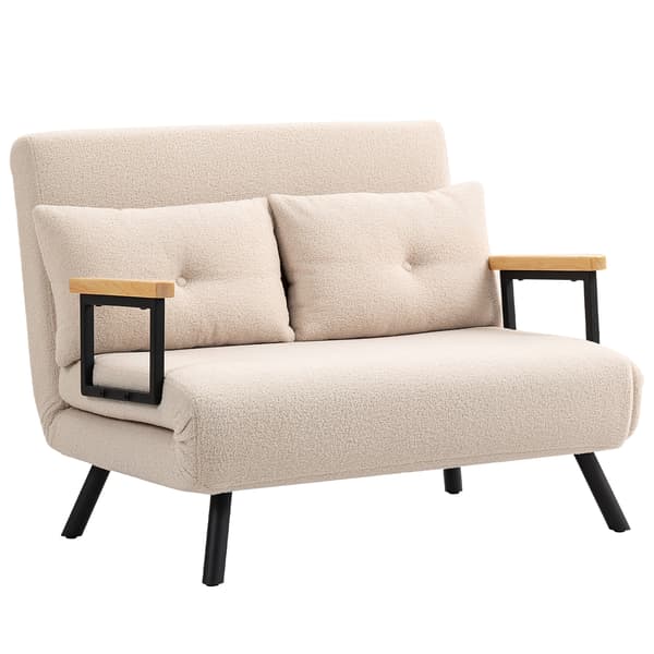 Bäddsoffa, 102x73x81 cm, Beige, tyg