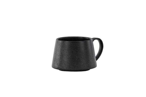 Kaffekop, 8x7x10 cm, Sort, Porcelæn