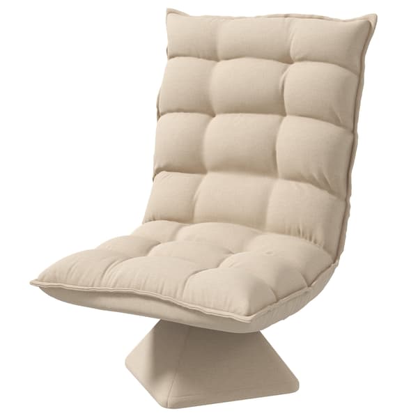 Lænestol 62x70x95 cm Beige Linned Look Stof