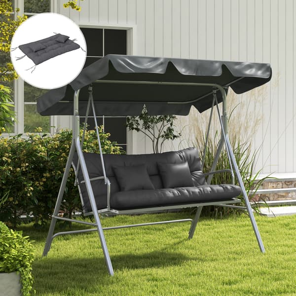 Sittdyna Set, 150x50x10 cm, Mörkgrå