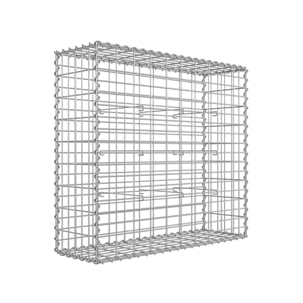 Gabionkorg, 100x90x30 cm, Silver, Metall