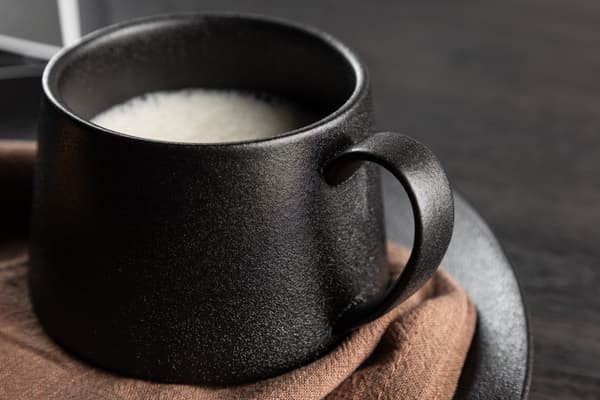 Kaffekop, 8x7x10 cm, Sort, Porcelæn
