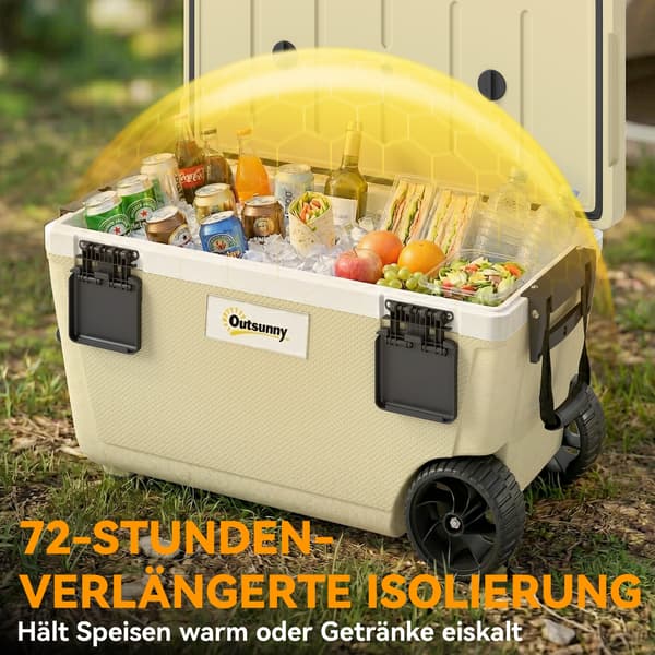 Køleboks 84x42,2x44,3 cm Khaki HDPE