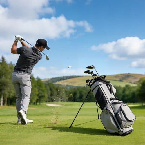 Golfvognstaske G-SB-04 420x260x930 mm sort polyester