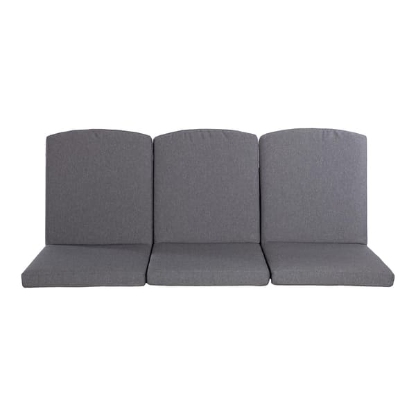 Kuddset 116x54x7 cm Mörkgrå tyg