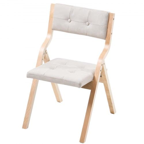 Fällstolsset, 2 delar, 57,5x48x80 cm, Beige, Trä, Stoppad