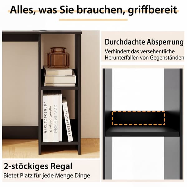 Skrivebord 80x40x74 cm kaffe