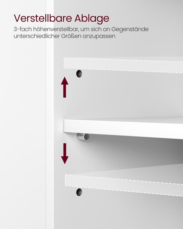 Badeværelsesskab, 30x70x64 cm, Hvid, MDF