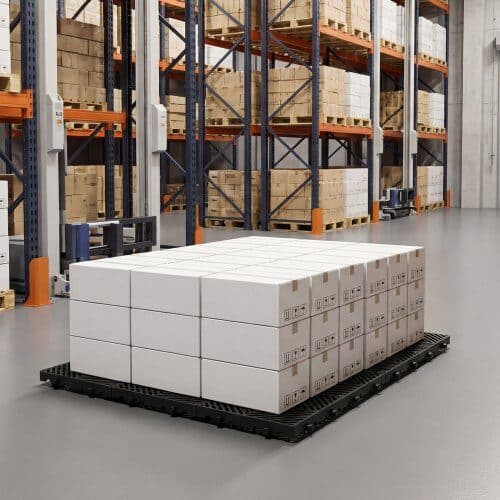 Plastpaller 6 stk 600x300x30 mm sort
