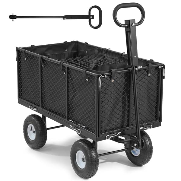 Trädgårdsvagn 99x52x41 cm Svart Stålram