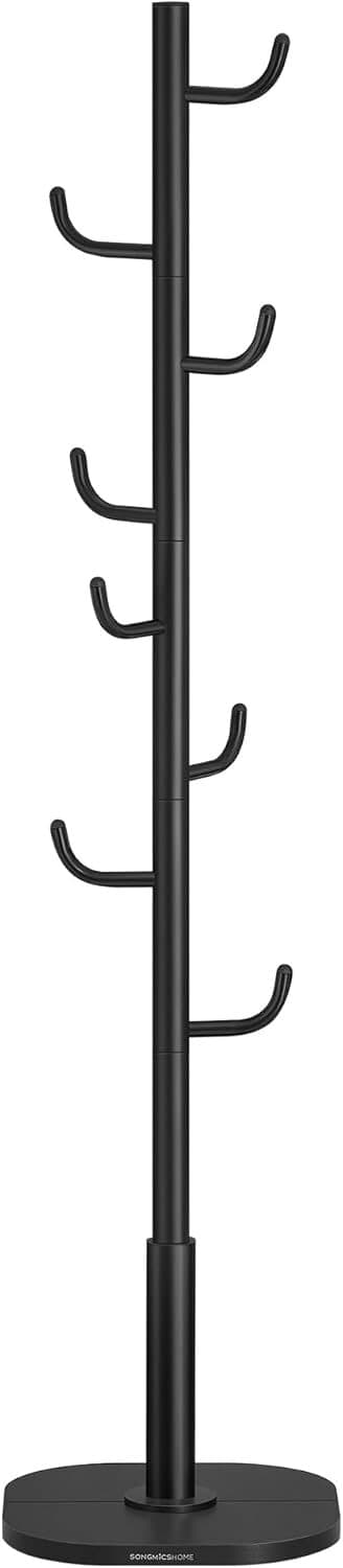 Naulakko 40x40x175.3 cm Musta MDF Teräs