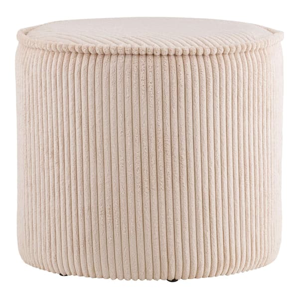 Puf 40x40x35 cm Beige Fløjl