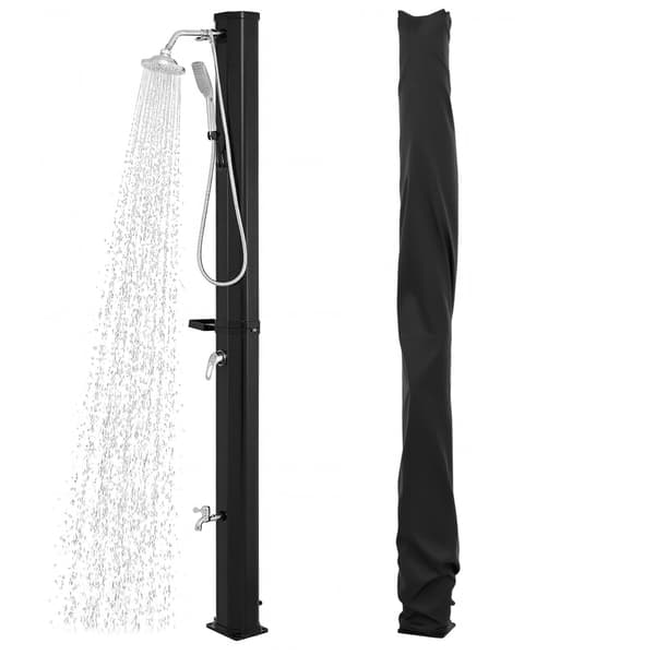Solardusj til haven 35L 18x14,5x216,5 cm sort